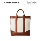 (Pre-Order) ADAM PEACH Beige Canvas D.L Tote Bag